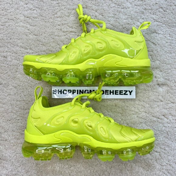 [Wm 6.5] NIKE AIR VAPORMAX PLUS Running Shoes Atomic Green Tennis Ball - Picture 3 of 9